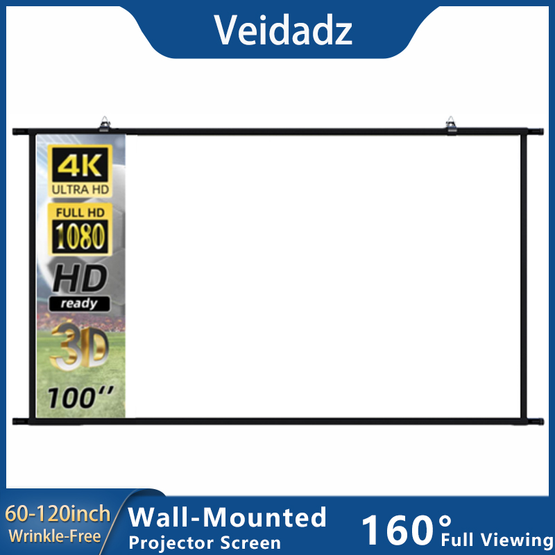 Home Cinema Projector Screen - Pantalla de proyección VEIDADZ montada en