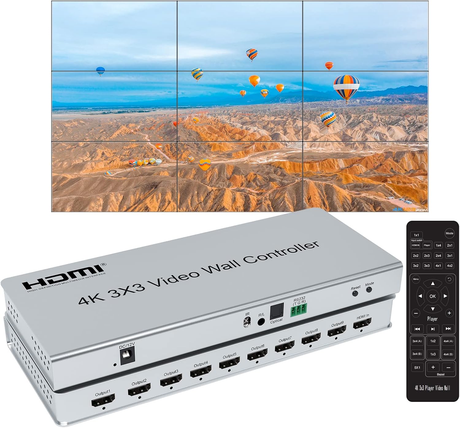 Home Cinema Projector Screen - Controlador de pared de vídeo HDMI