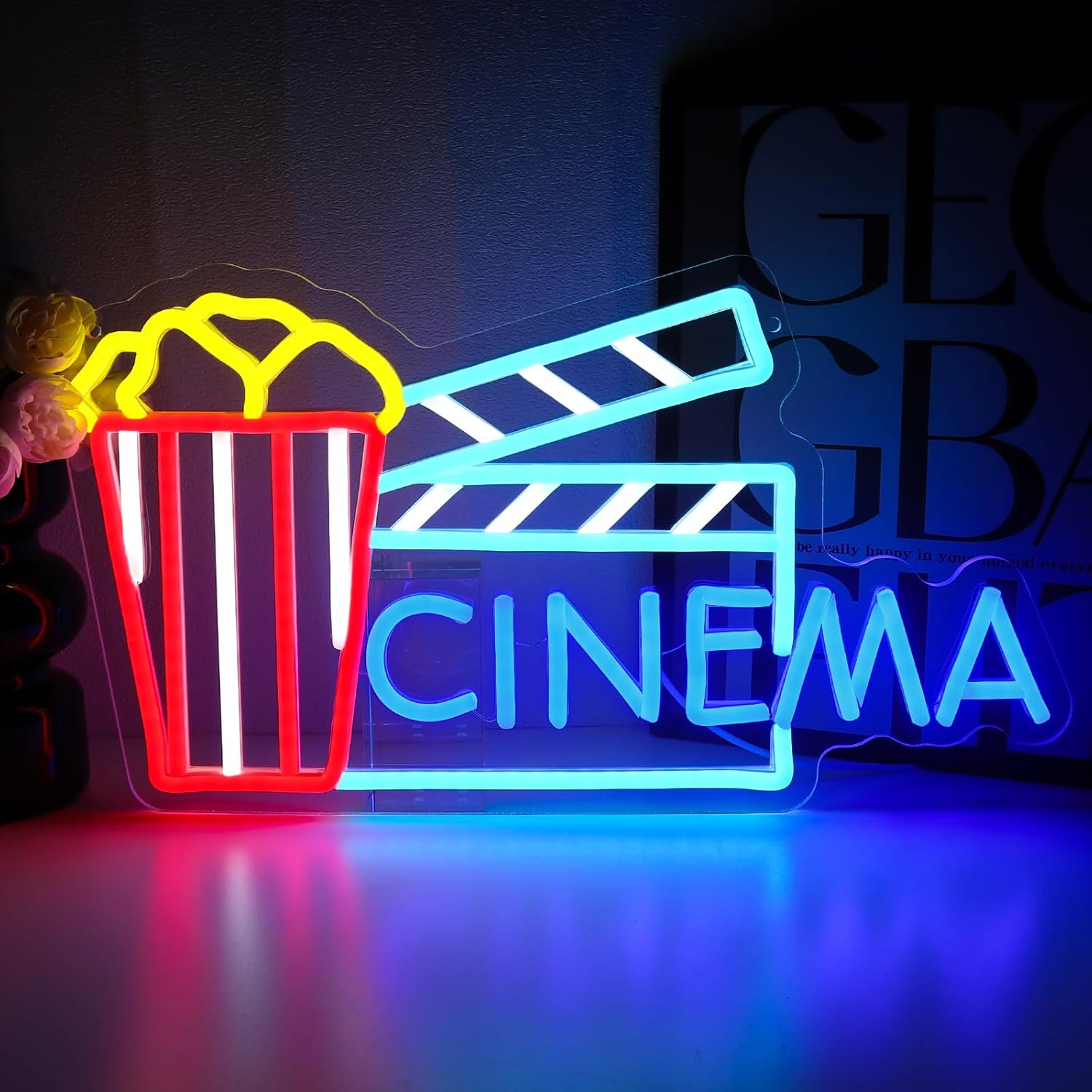 Home Cinema Wall Lights - Letrero de Neón LED USB con
