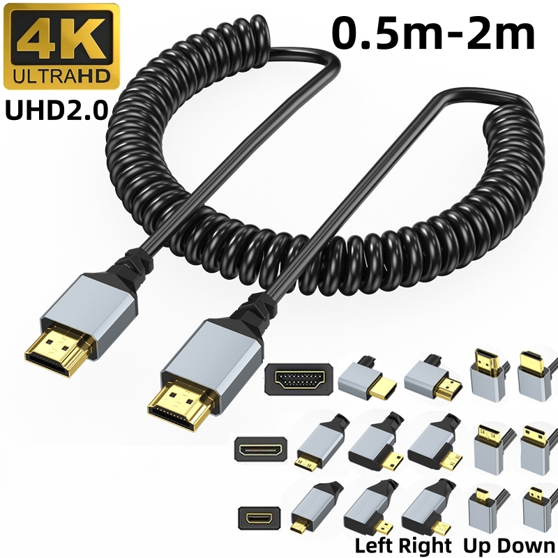 Home Cinema Projector 4K - Cable de resorte 4K UHD, ángulo