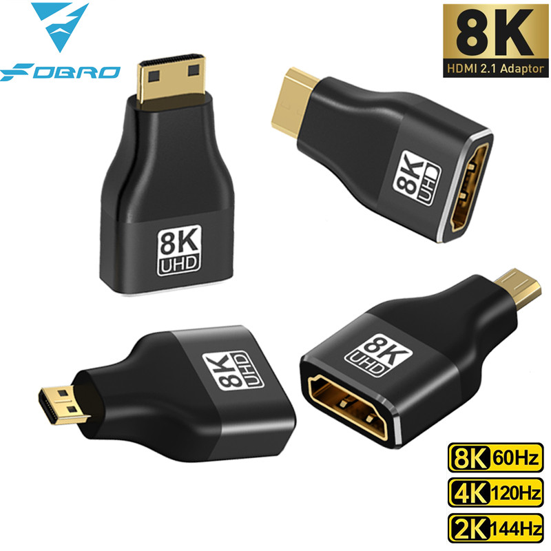 Home Cinema Projector 4K - Adaptador Compatible con HDMI, adaptador Mini/Micro