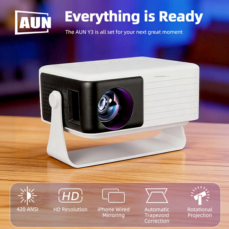 Proyector AUN Y3, Mini Proyect - Home Cinema Cabasse reseña y precio