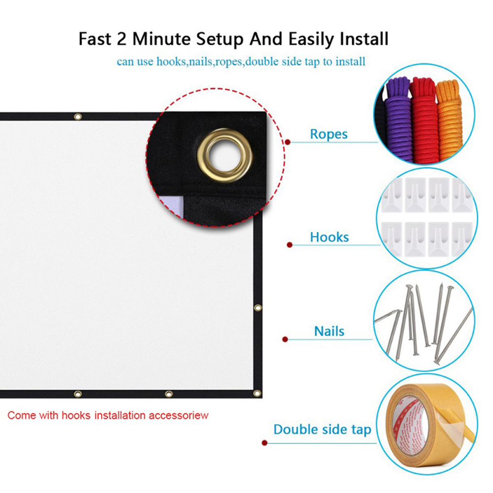 Pantalla de proyector portátil - Home Cinema Projector Screen reseña y precio