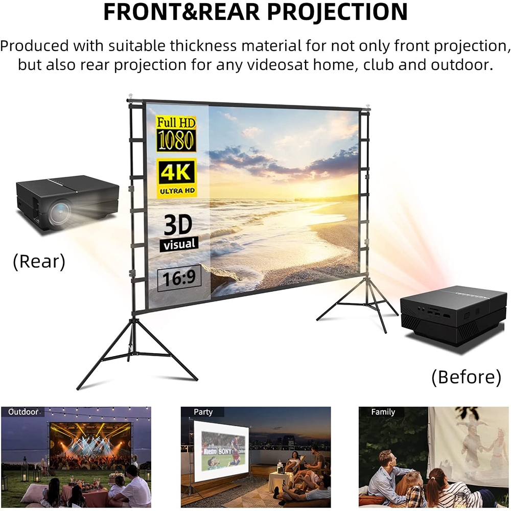 VEIDADZ-Pantalla de proyector  - Home Cinema Projector Screen reseña y precio