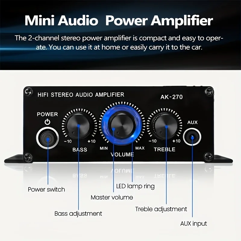 Mini Amplificador de Potencia  - Audio Home Cinema reseña y precio
