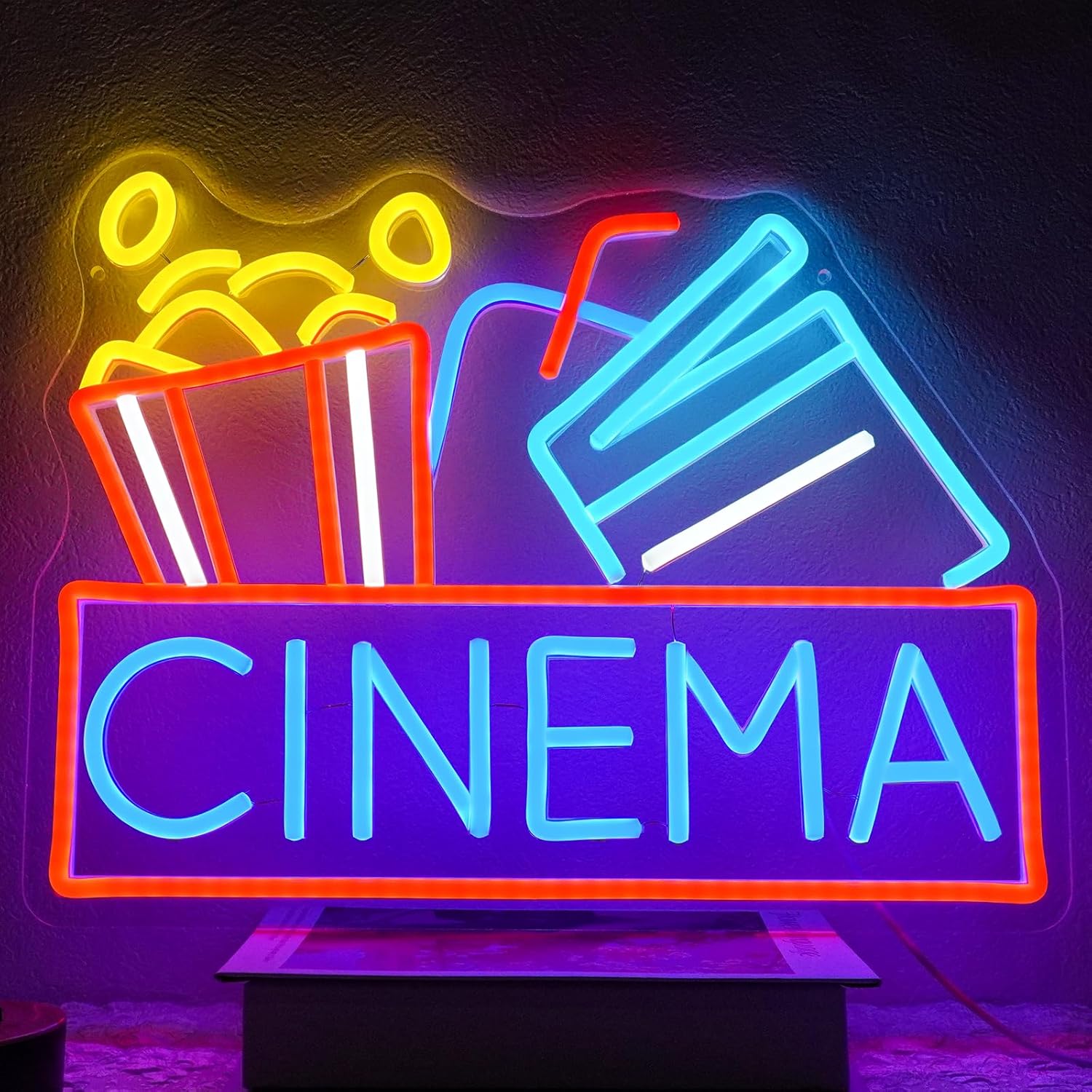 Letrero de neón de cine, luz L - Home Cinema Wall Lights reseña y precio