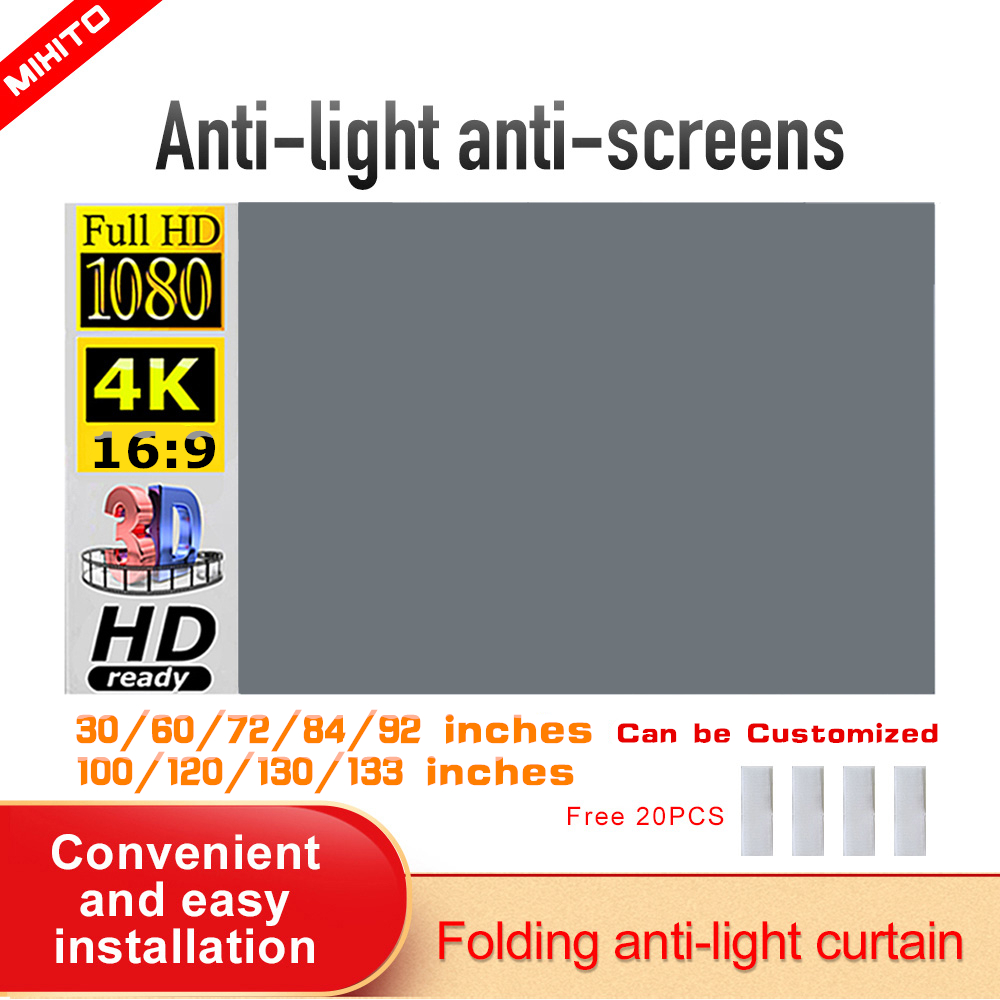 MIXITO Pantalla de proyector S - Home Cinema Projector Screen reseña y precio